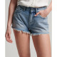 Superdry Γυναικείο σορτς Organic Cotton Studios High Rise Denim Shorts